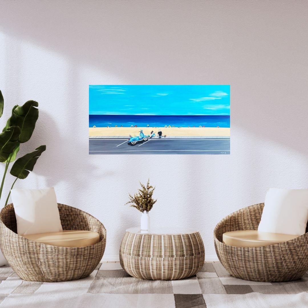 Beachside Chat (Panoramic)