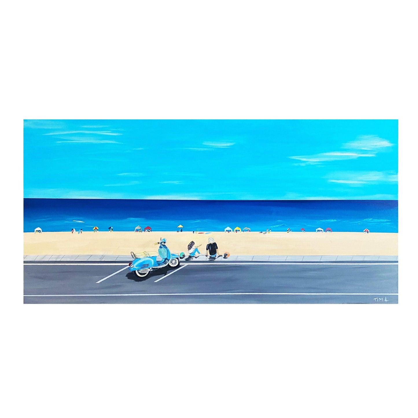Beachside Chat (Panoramic)
