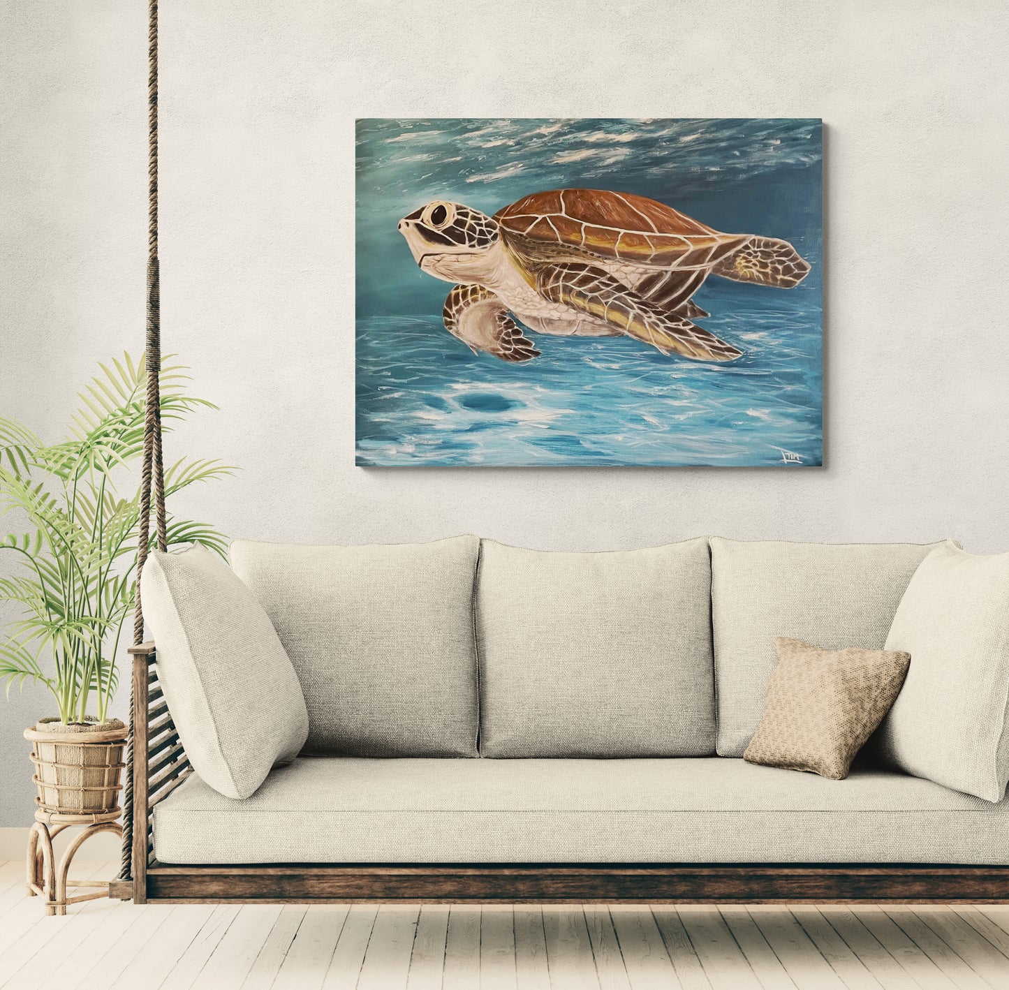 Cruising the Shallows (Sea Turtle)