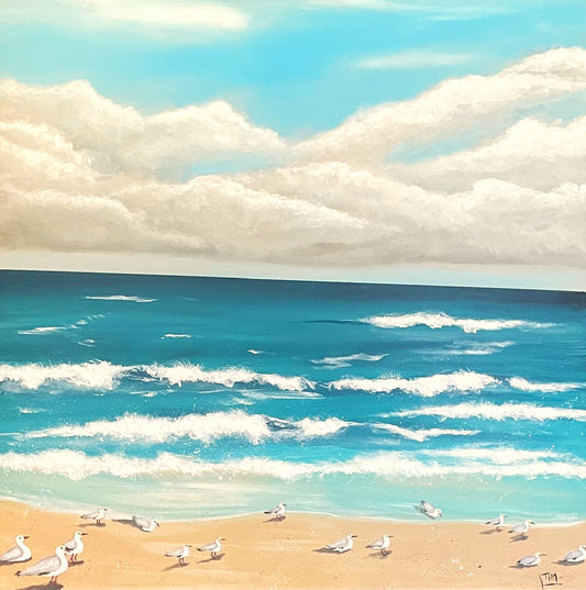 Seagulls on Deadmans Beach - Nth Stradbroke