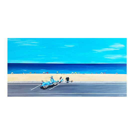 Beachside Chat (Panoramic)