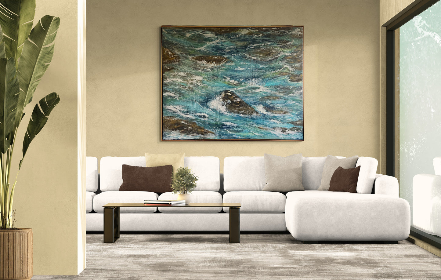 Coastal Wind Water and Rocks